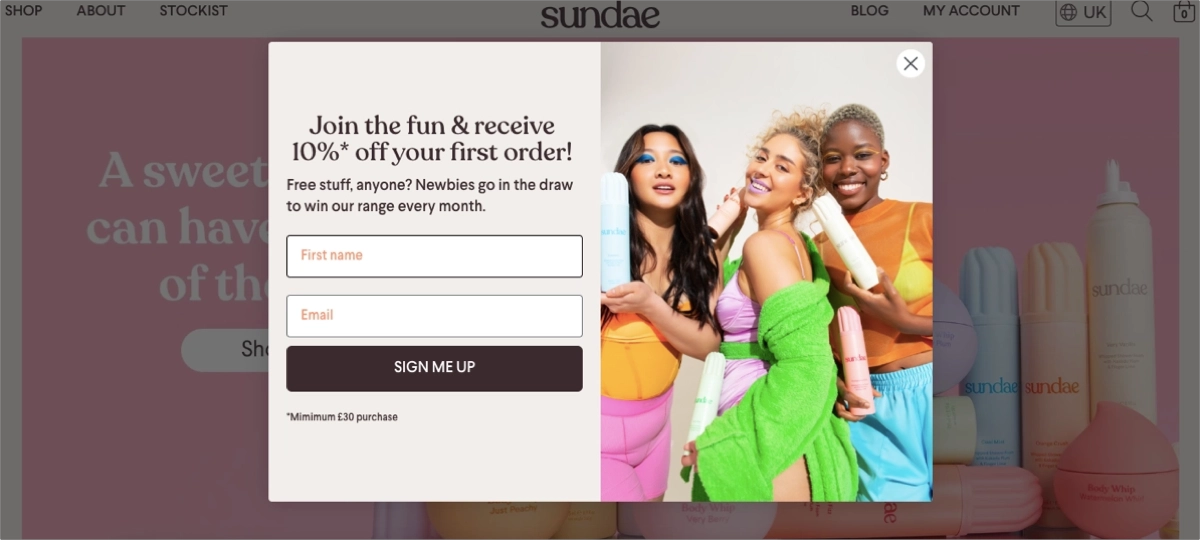 popup converting visitors into paying customers