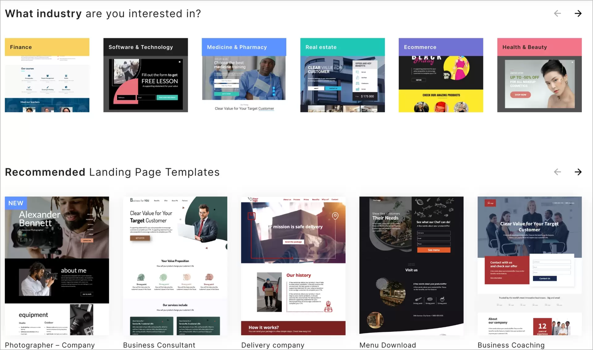 landing pages templates crafted for lead nurturing