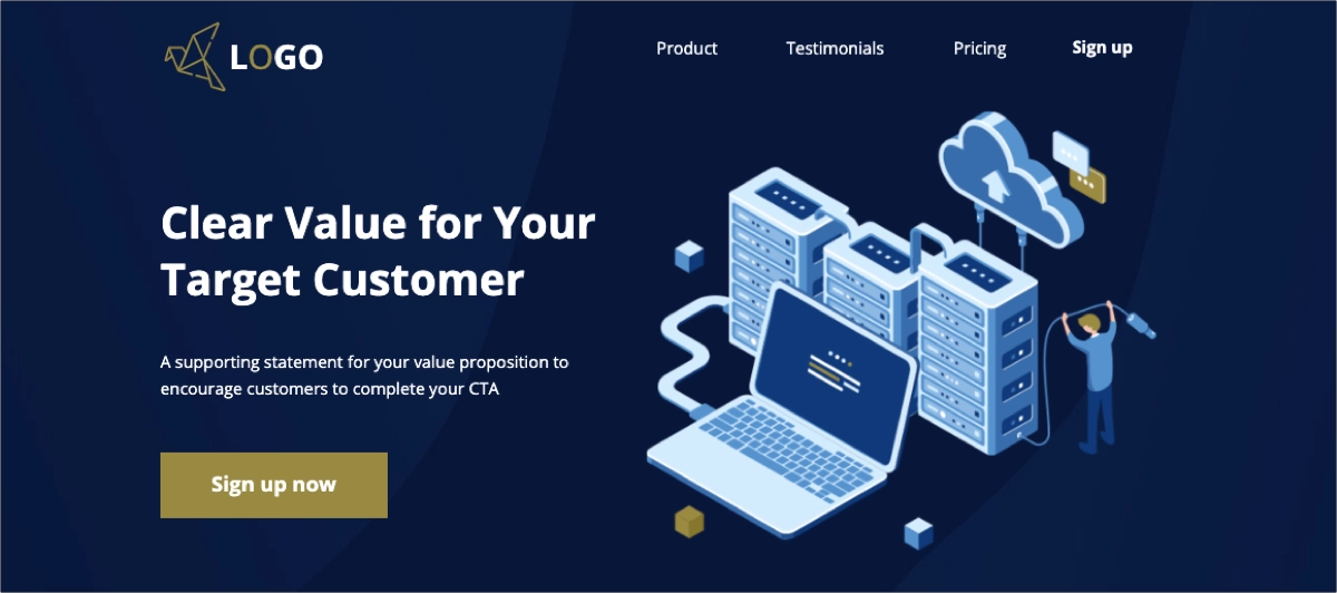 software company landing page free templates