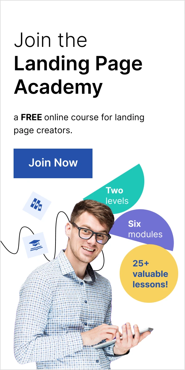 Sign up to Landing Page Academy