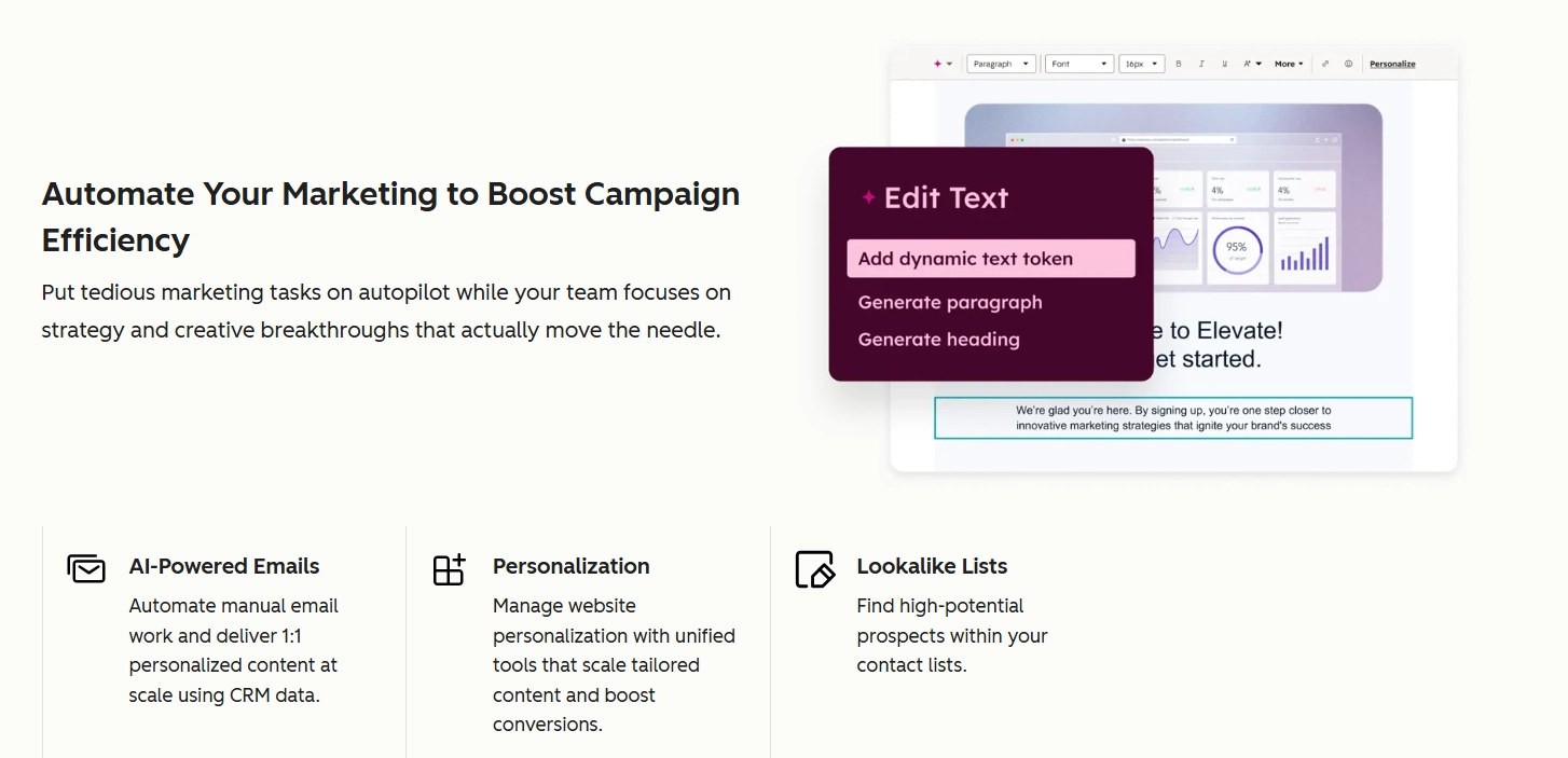 HubSpot Marketing Hub preview