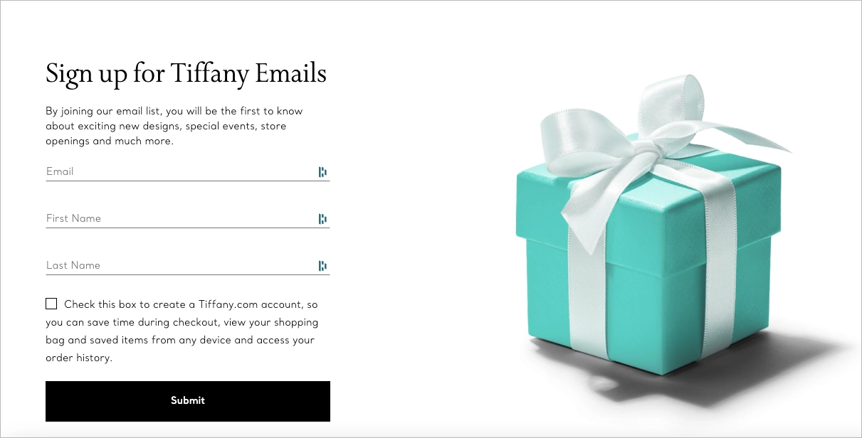 esempio di generazione di lead landing page