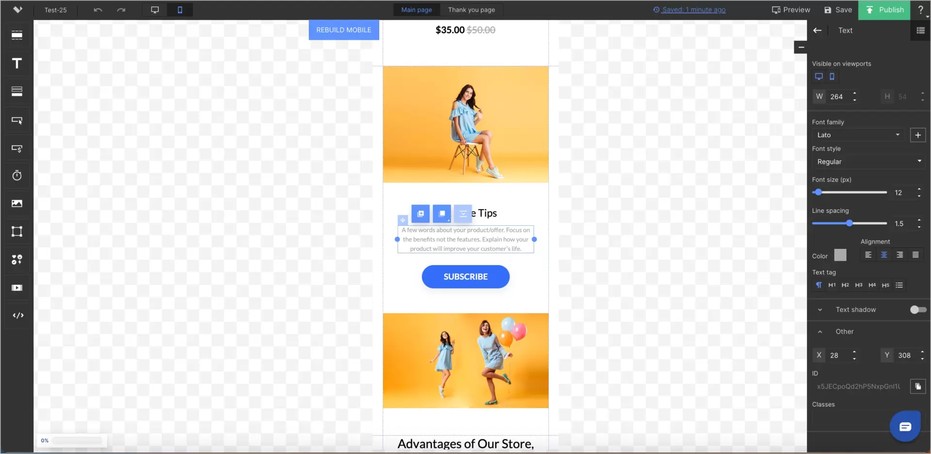 mobile first landing pages created in landing page builder Landingi 