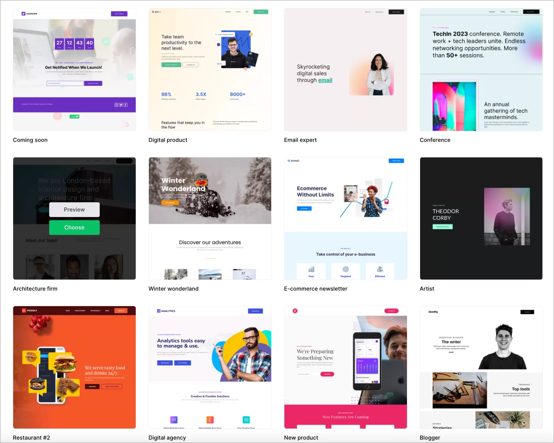 landing pages kits for saas, restaurant and ecommerce businesses