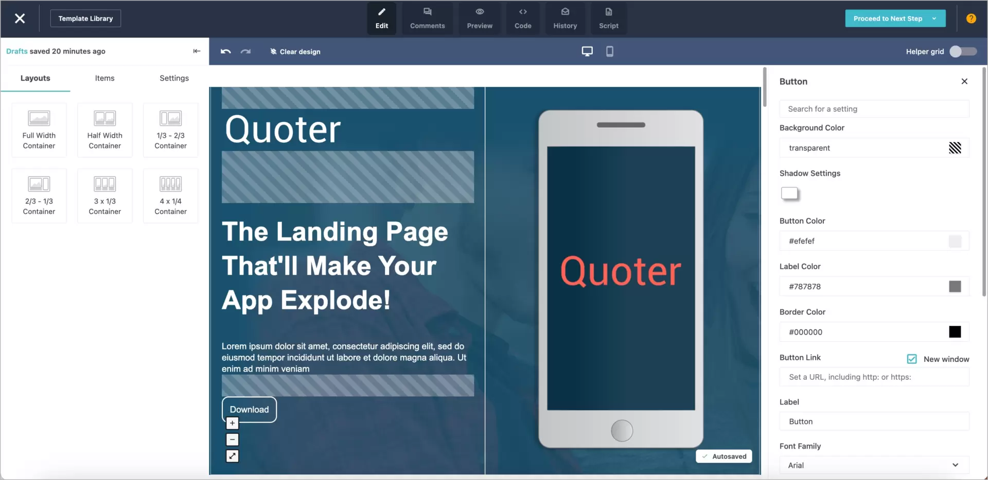 building landing pages in a moosend on a free plan