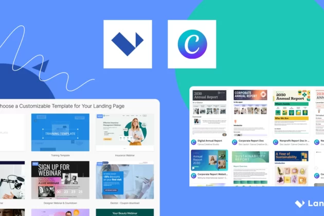 best one from Canva alternatives for landing pages no code builder Landingi