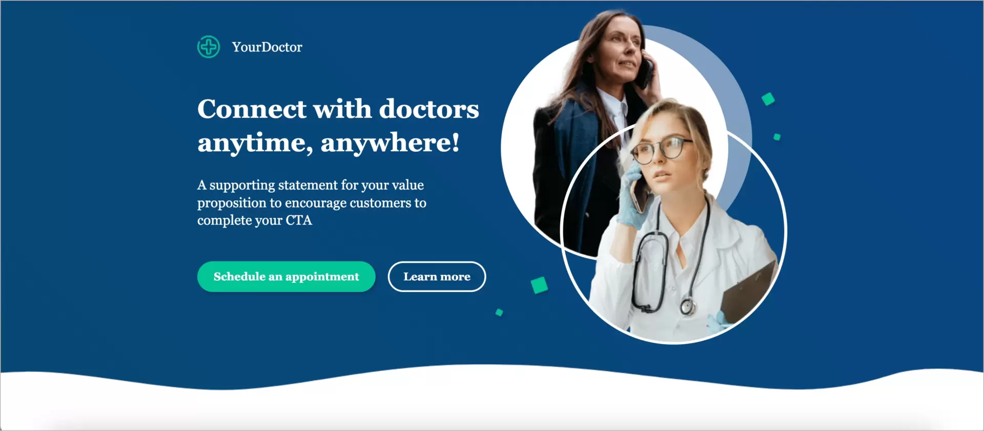 health landing page template