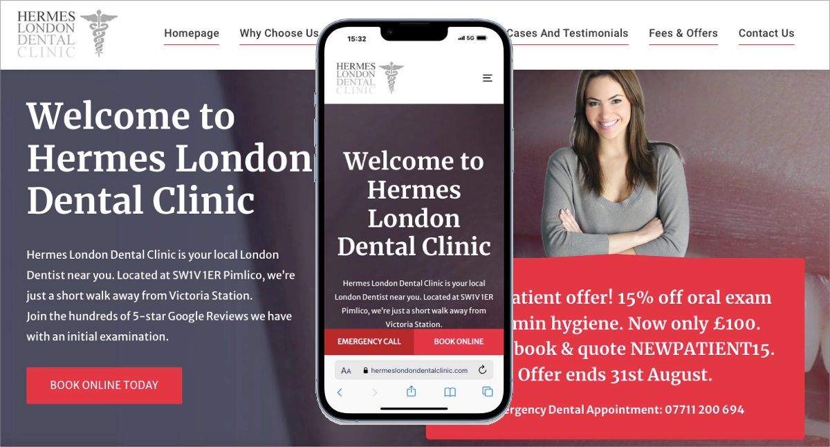 médico landing page com um layout intuitivo