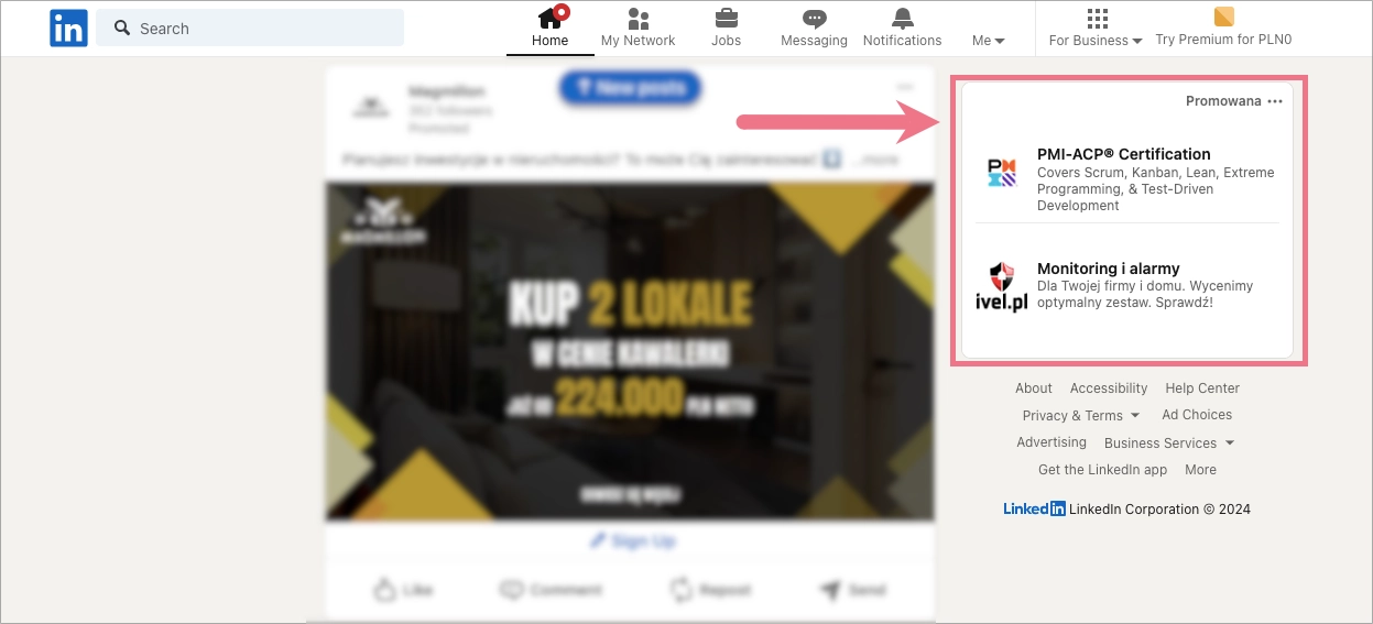 LinkedIn dynamic ads example