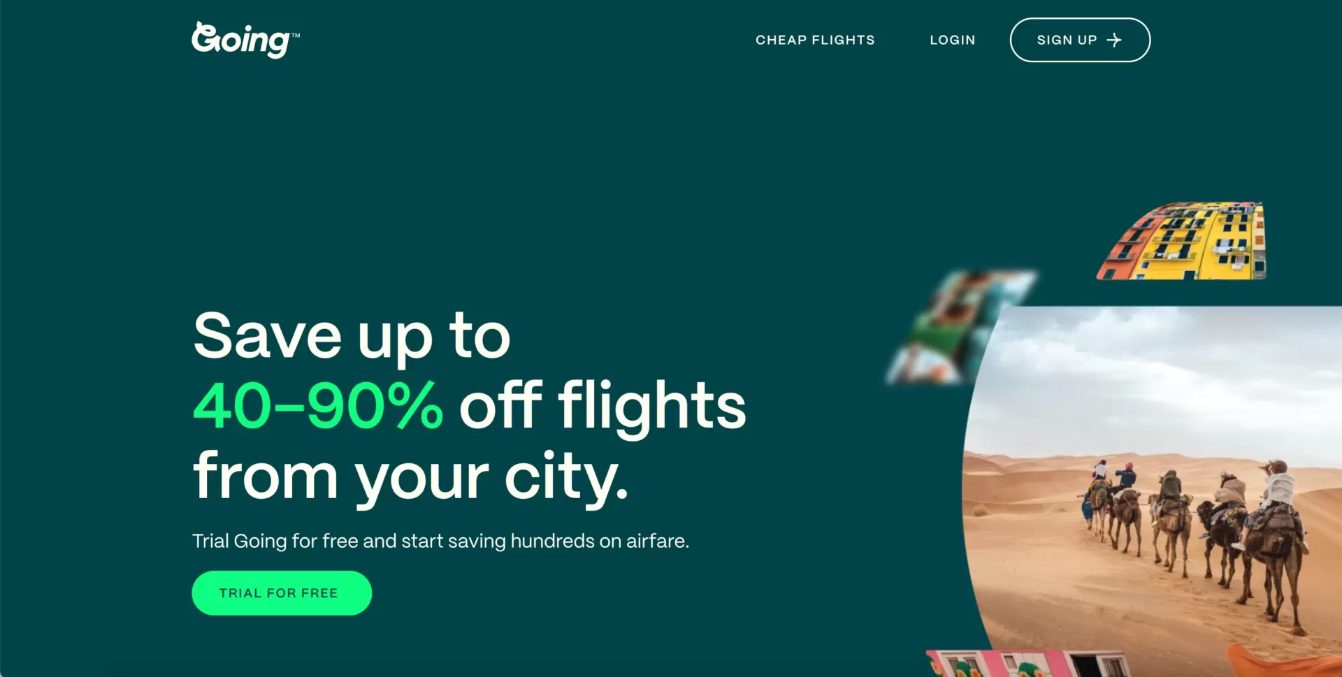 Lo nuevo de Going landing page 