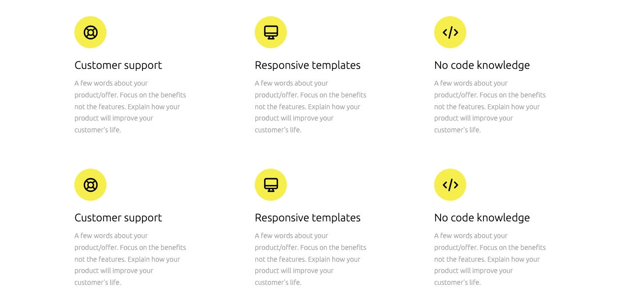 <p>Modèle de comparaison des concurrents landing page</p>