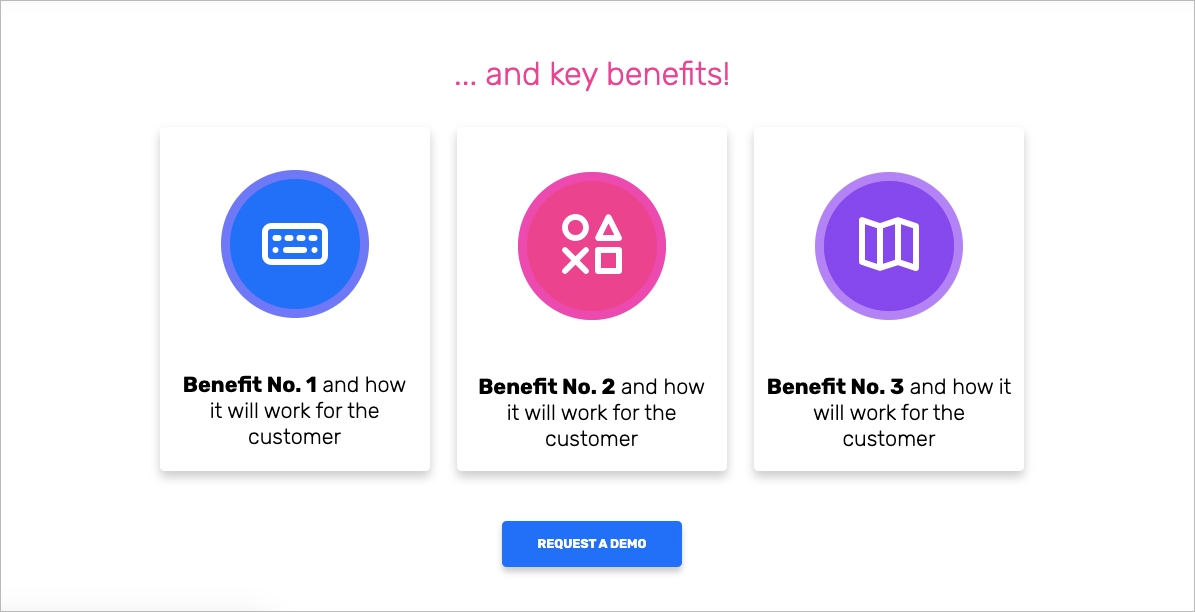 Plantilla para la comparación de competidores landing page