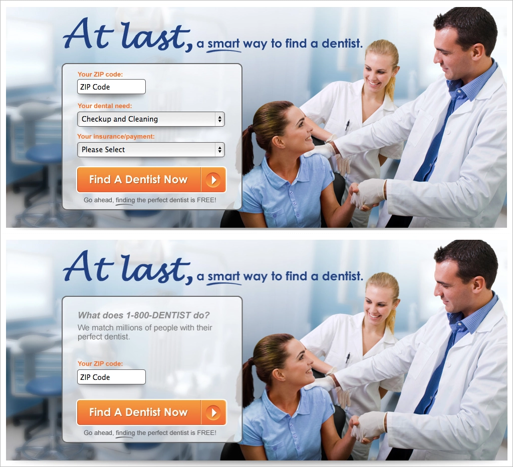 Dentist landing page optimization case study