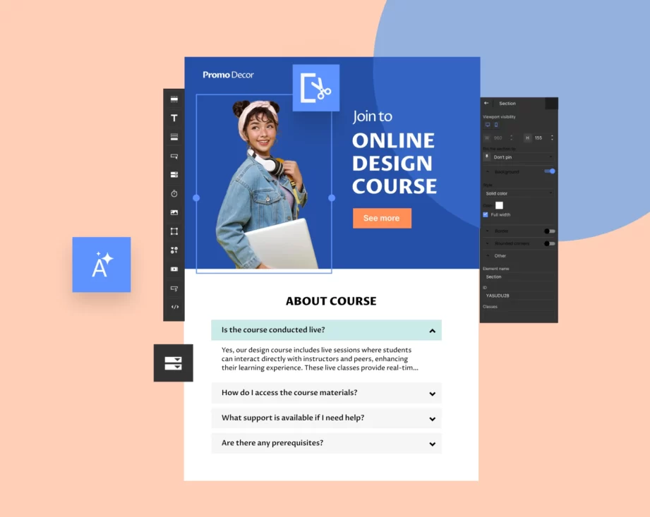 Course landing page