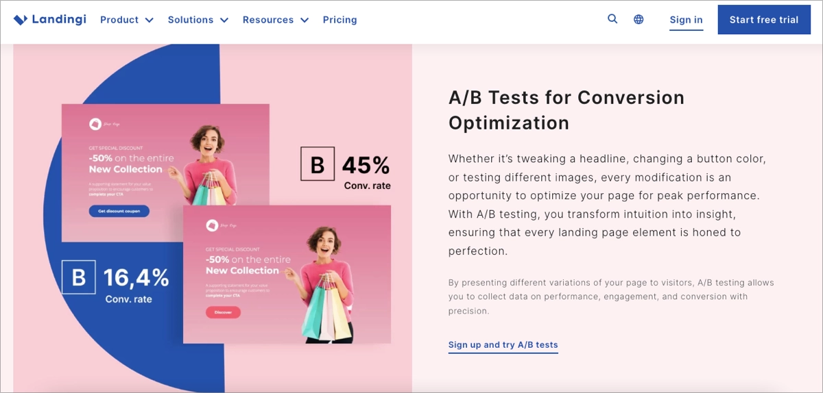 Strumento di test A/B per individuare gli elementi che coinvolgono gli utenti