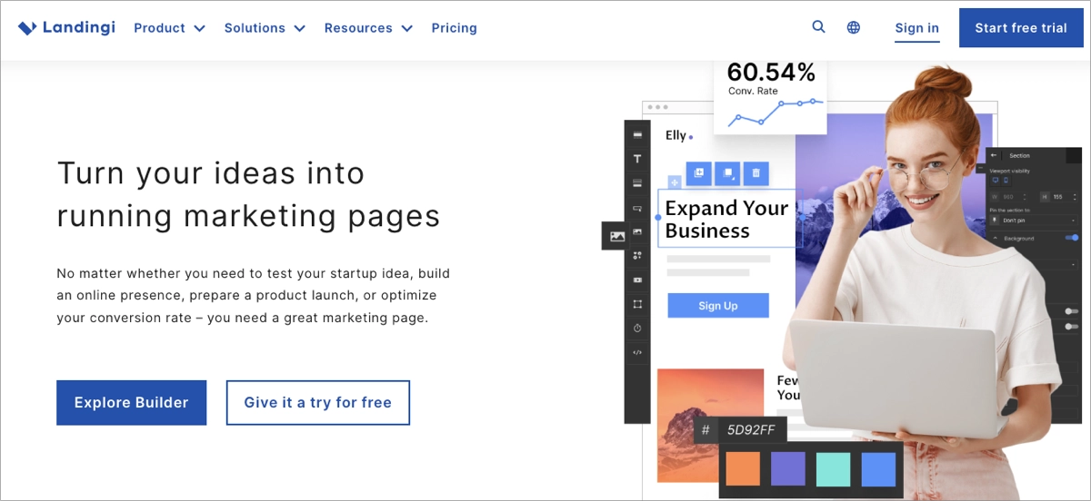 <p>landing page plateforme</p>