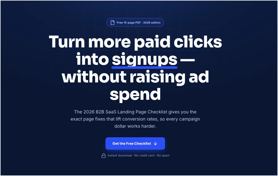 landing page z lead magnetem wygenerowany w Landingi