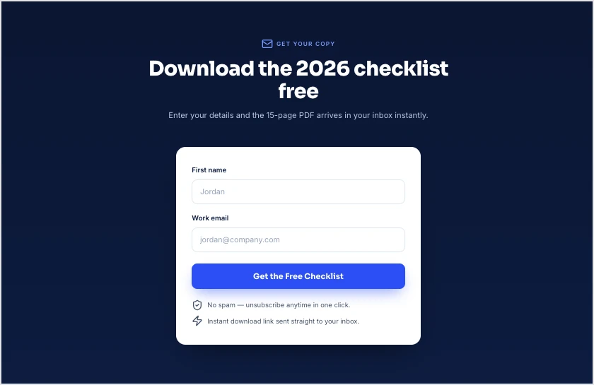 landing page z lead magnetem wygenerowany w Landingi