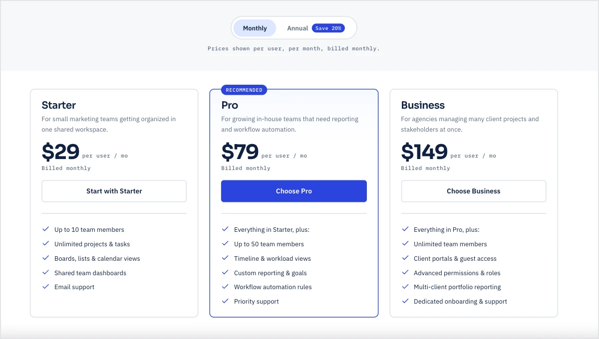 tarification landing page g&eacute;n&eacute;r&eacute;e par Lunar