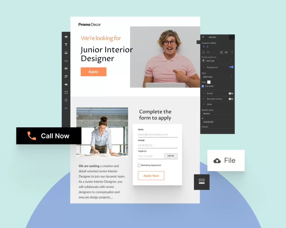 HR landing pages
