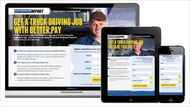 TruckersReport landing page optimization case study