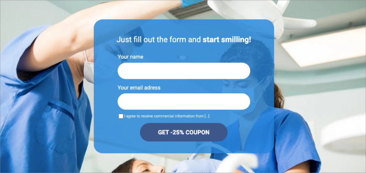 high-converting landing page tempplate for the healthcare industry