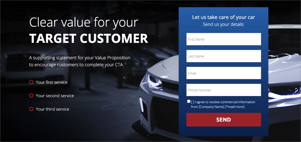 ppc landing page template