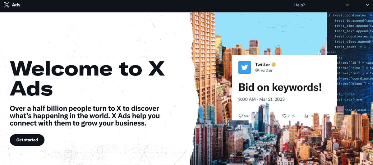 Twitter (X) ad platform