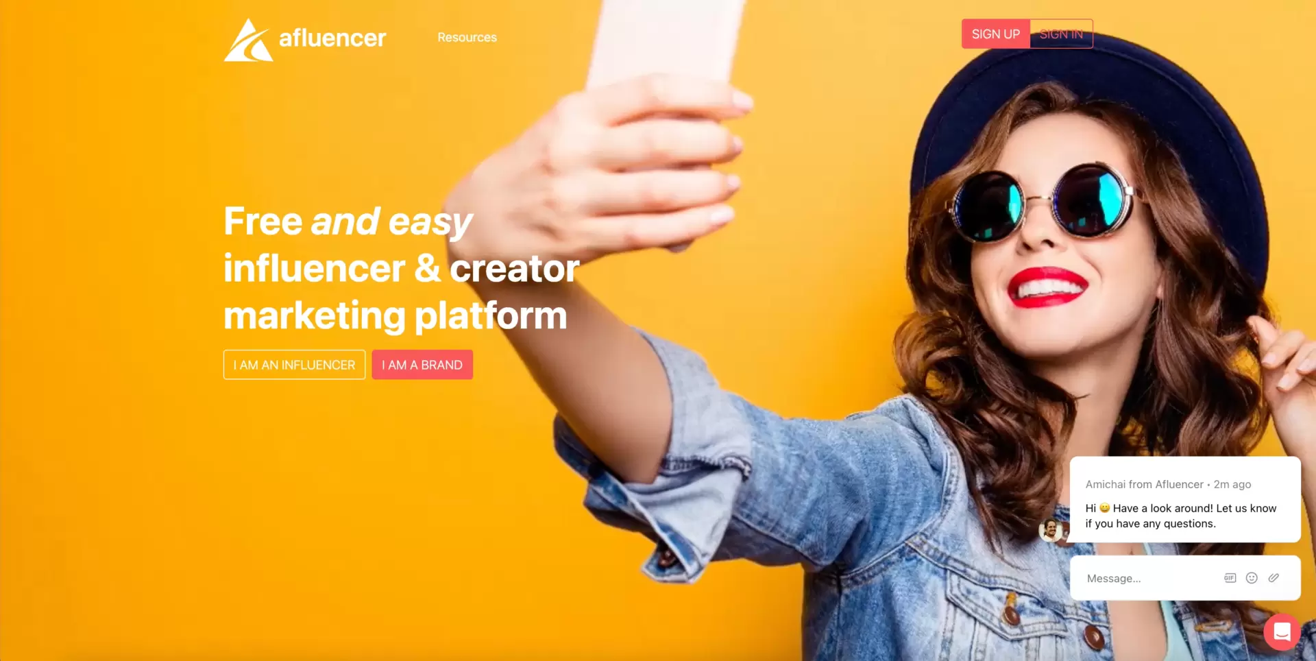 whole page by Afluencer filled with videos and animations for customer nurturing