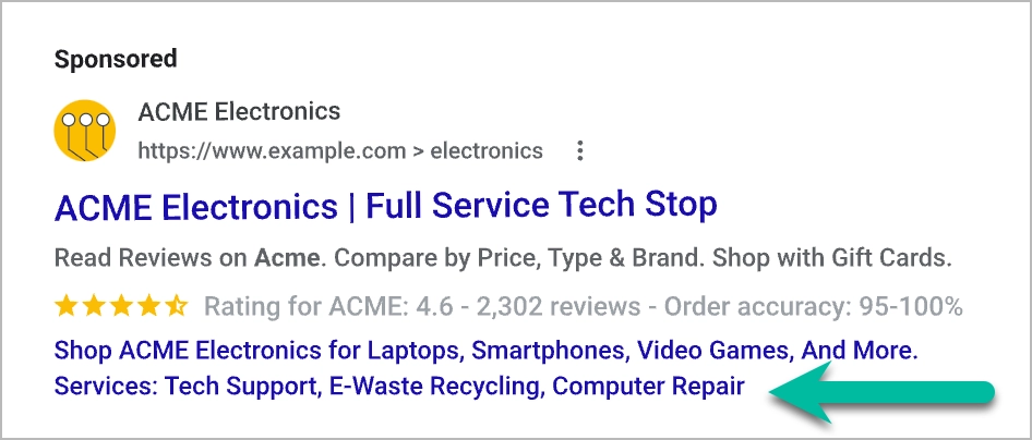 google ad extensions in active campaigns