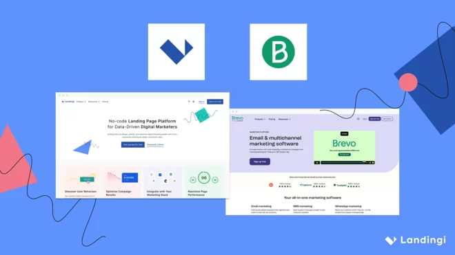 Landingi, top one among Brevo marketing platform alternatives, compared to Brevo itself