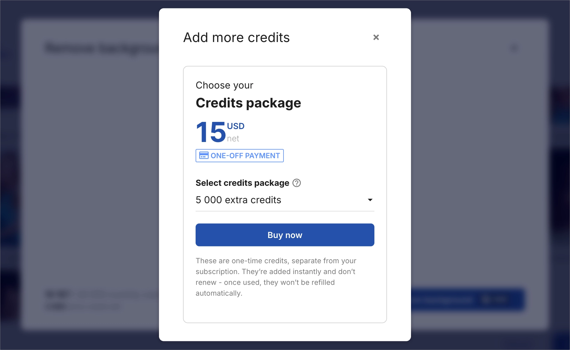Buying more AI credits in Landingi