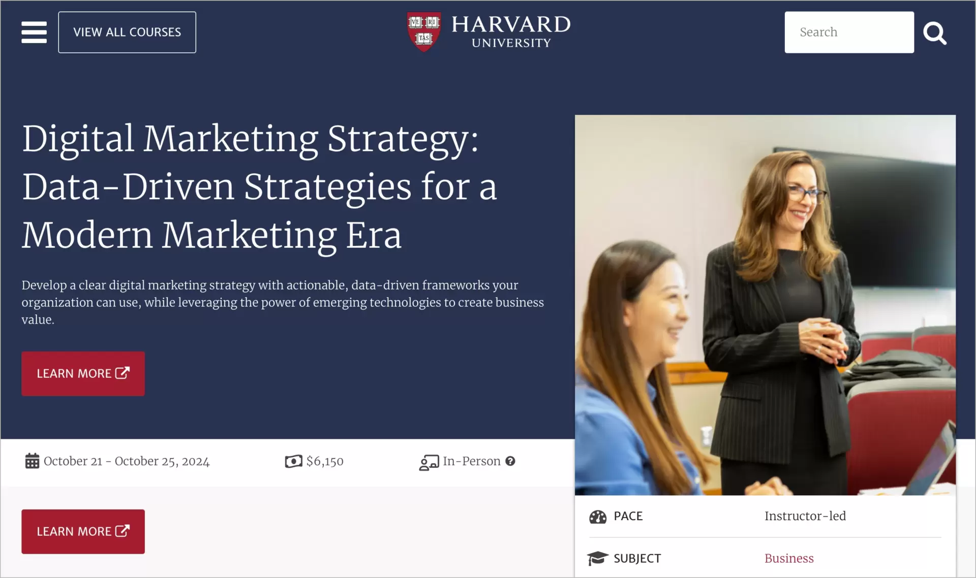 course about digital marketing strategies offered by harvard