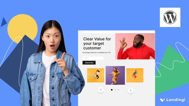 Landing page in WordPress