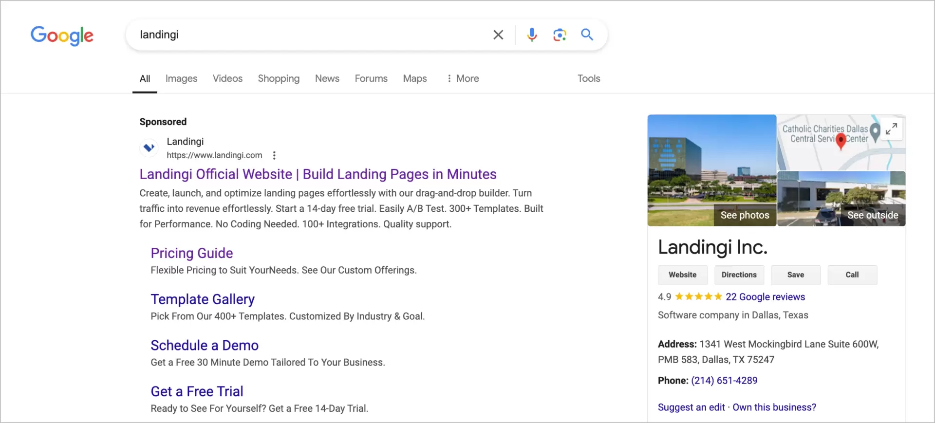 paid digital marketing campaigns example in google's search network