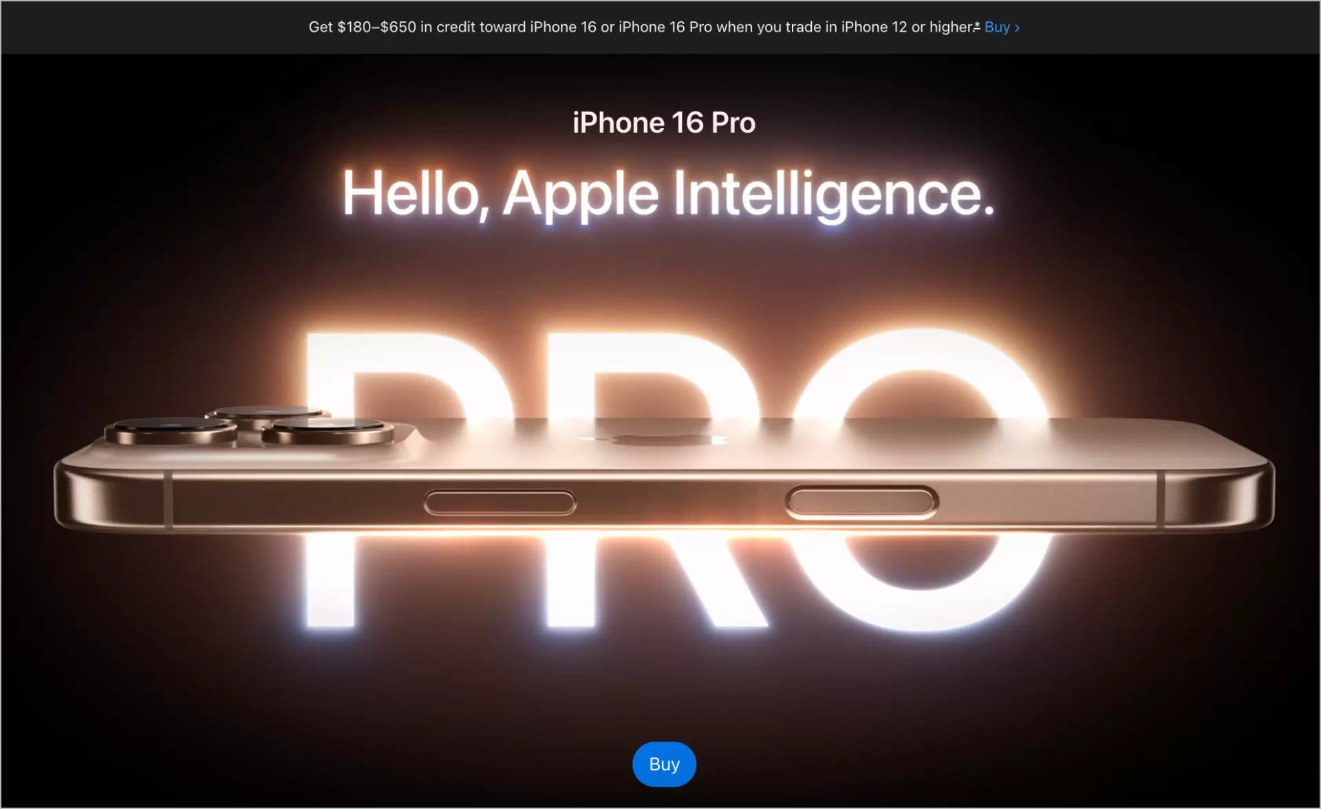 iphone 16 pro marketing materials on Apple's website