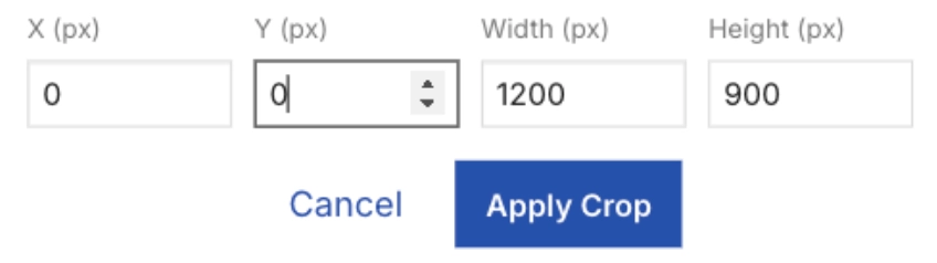advanced image cropping in Landingi