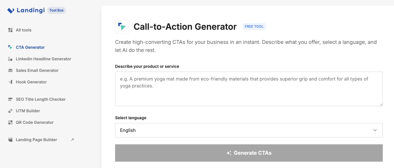 FREE TOOLS IN LANDINGI