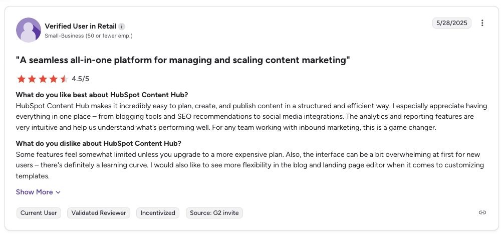 Avalia&ccedil;&atilde;o da HubSpot - interface complexa e flexibilidade de design limitada