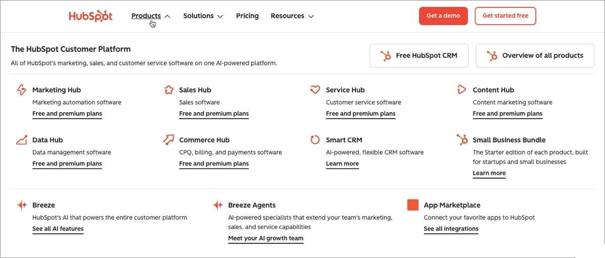 Ferramentas de automa&ccedil;&atilde;o de marketing digital da HubSpot