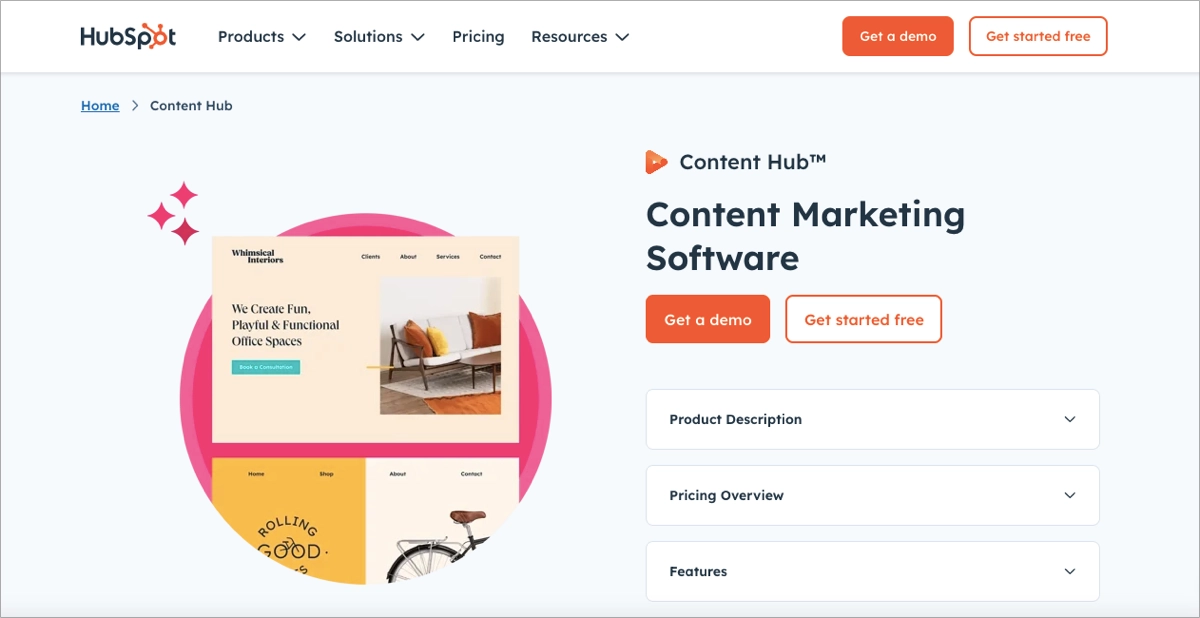 Content-Hub in der Marketing-Automatisierungsplattform - hubspot