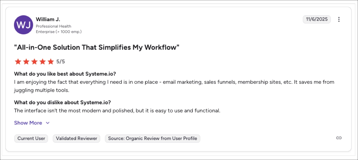 Systeme.io - plateforme avec toutes les fonctionnalités dont les entreprises en ligne ont besoin 
