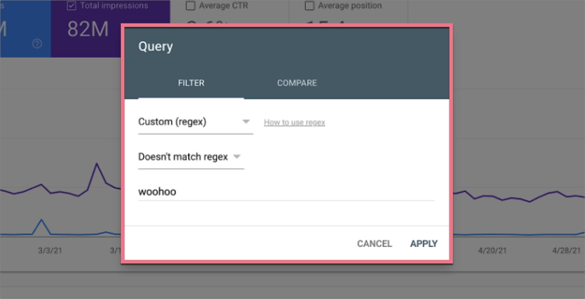 GSC query filters