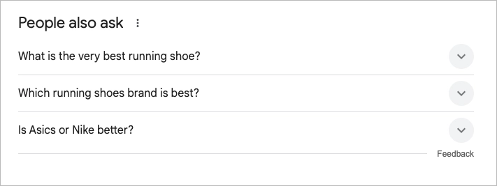 As pessoas também perguntam - Recurso SERP