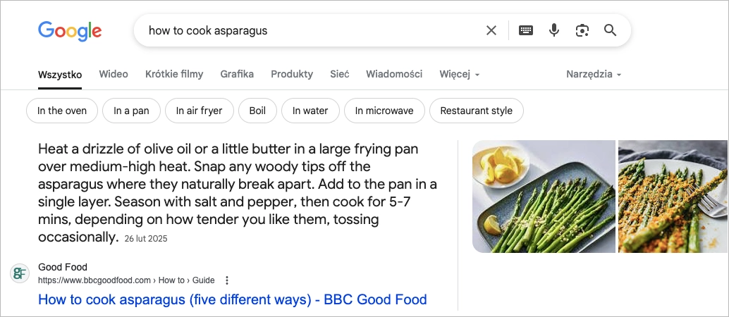 Featured snippets - recurso SERP