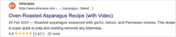 rich snippets - recurso SERP
