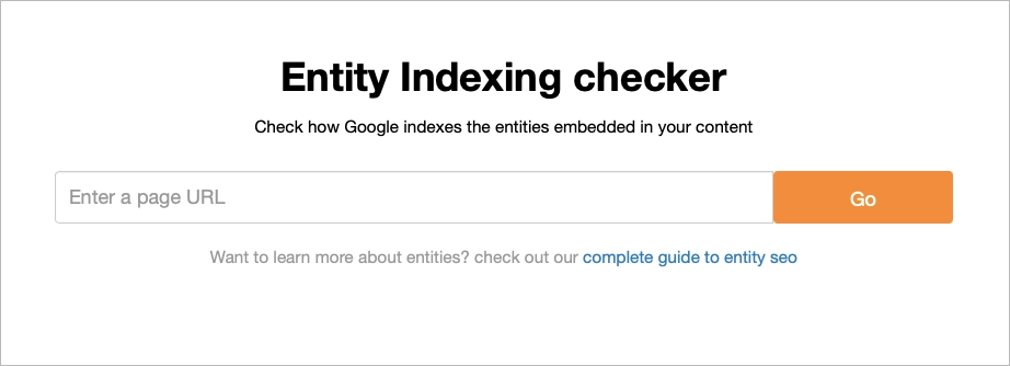 verificador de indexação de entidades