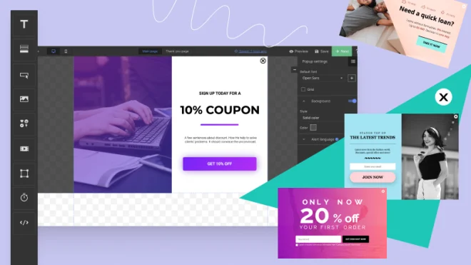 Popups example