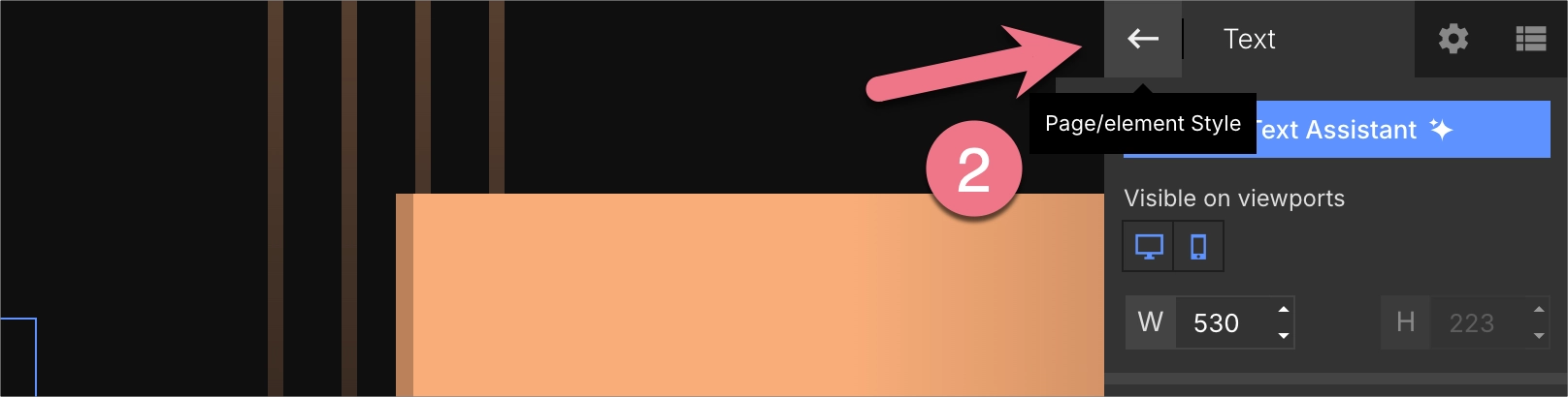 How to go back to Page Style