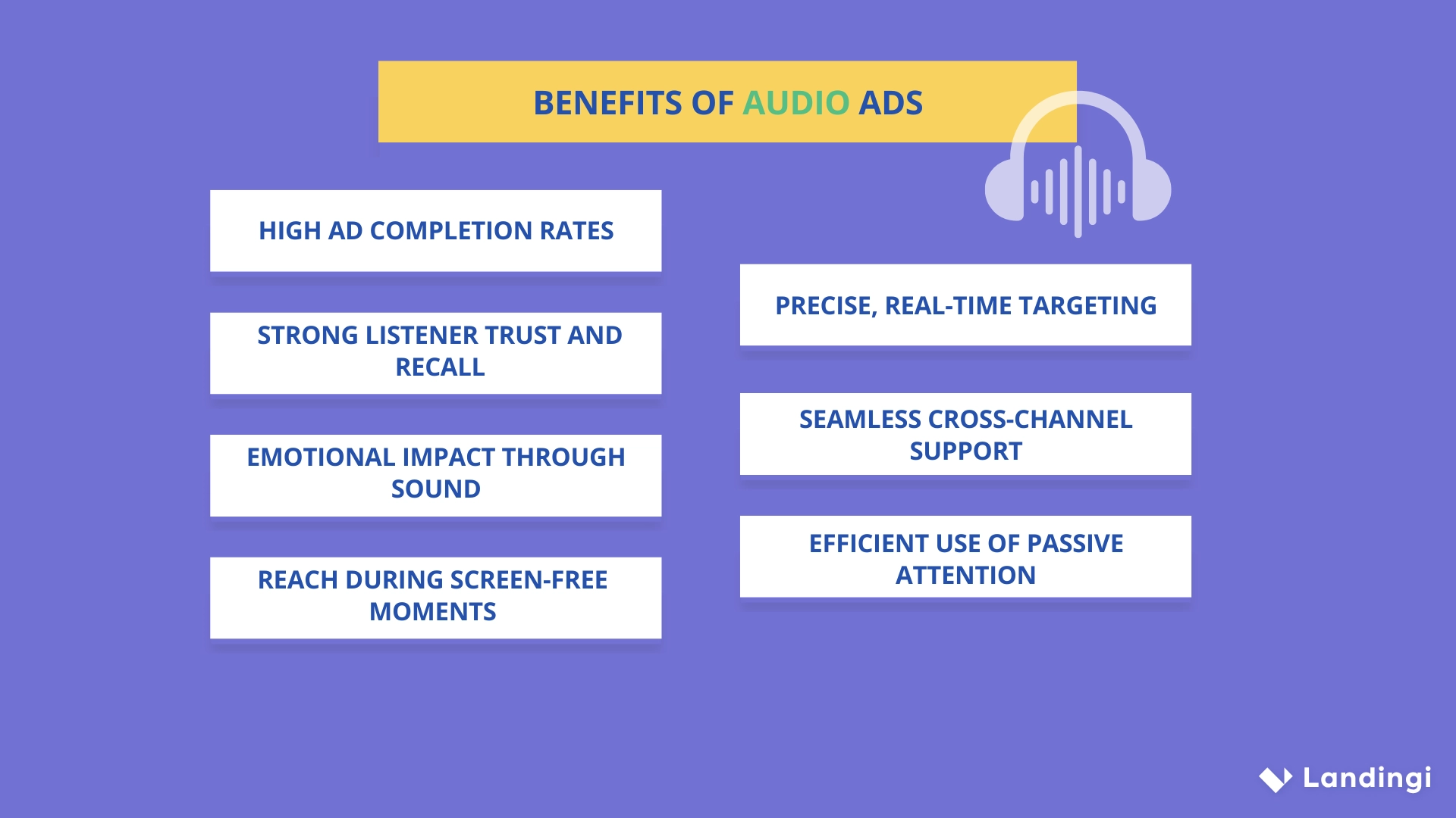 avantages des annonces audio - infographie